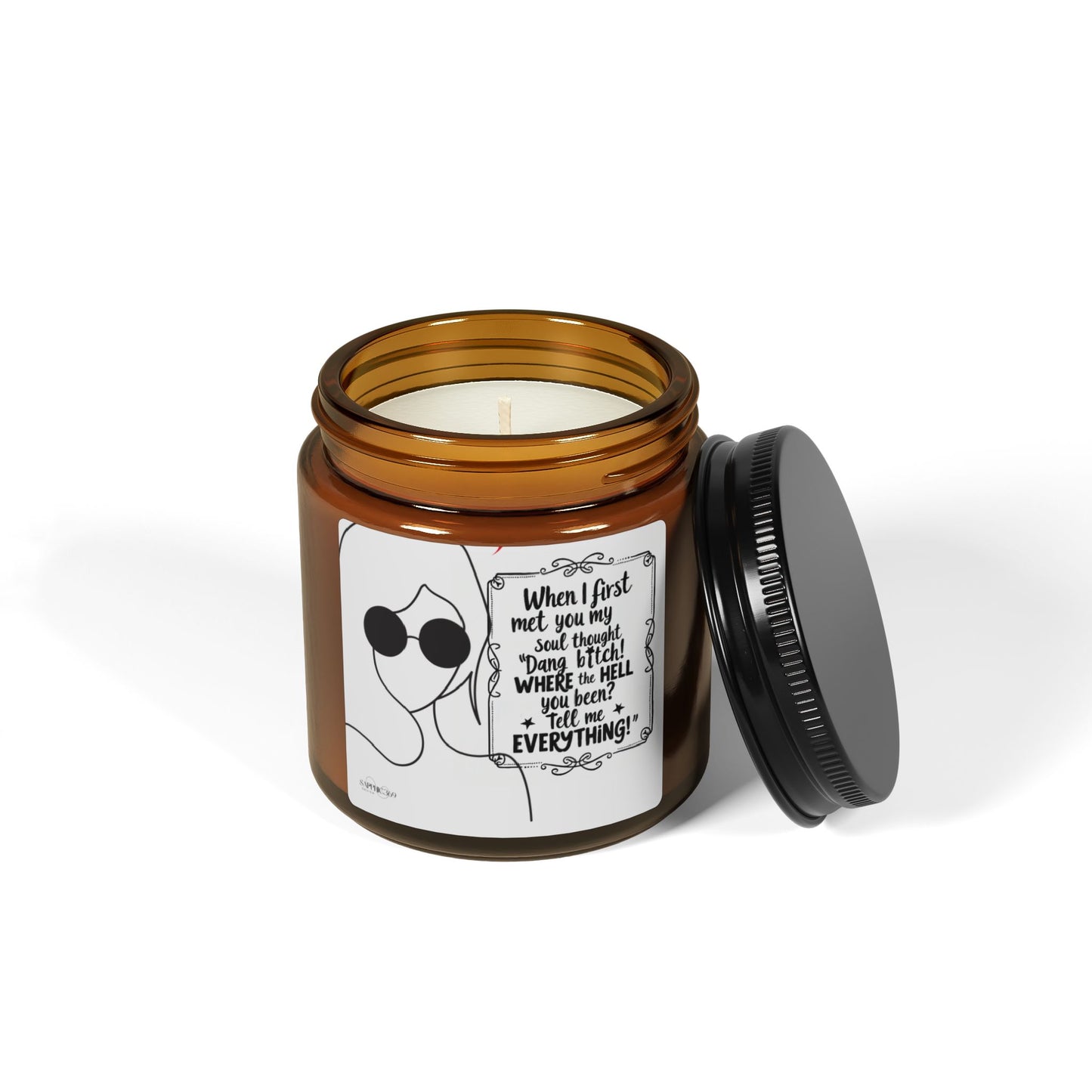 Friendship Tribe Soy Candle - Scented Soy Candle (Multi-Size, Amber Jar) Printify