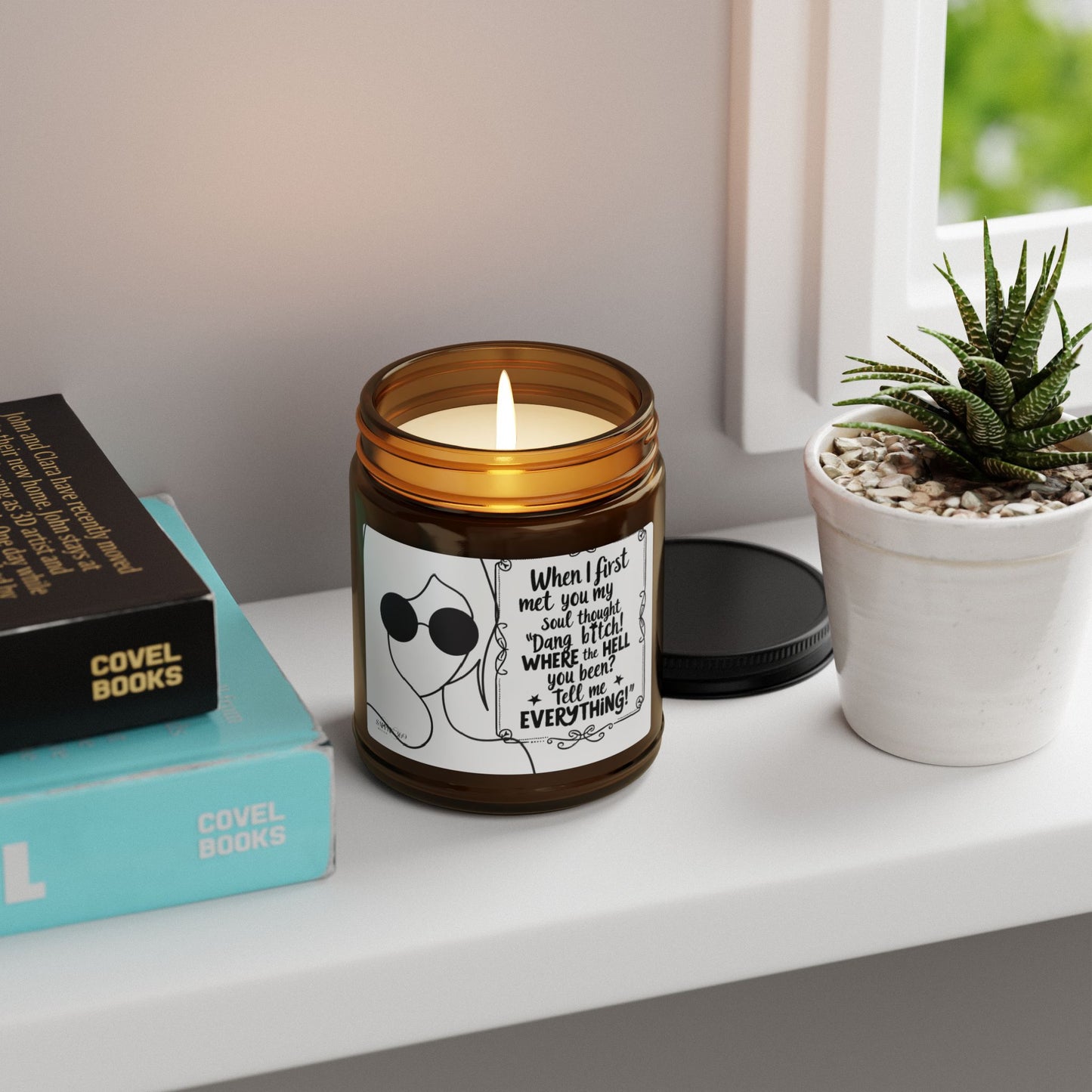 Friendship Tribe Soy Candle - Scented Soy Candle (Multi-Size, Amber Jar) Printify