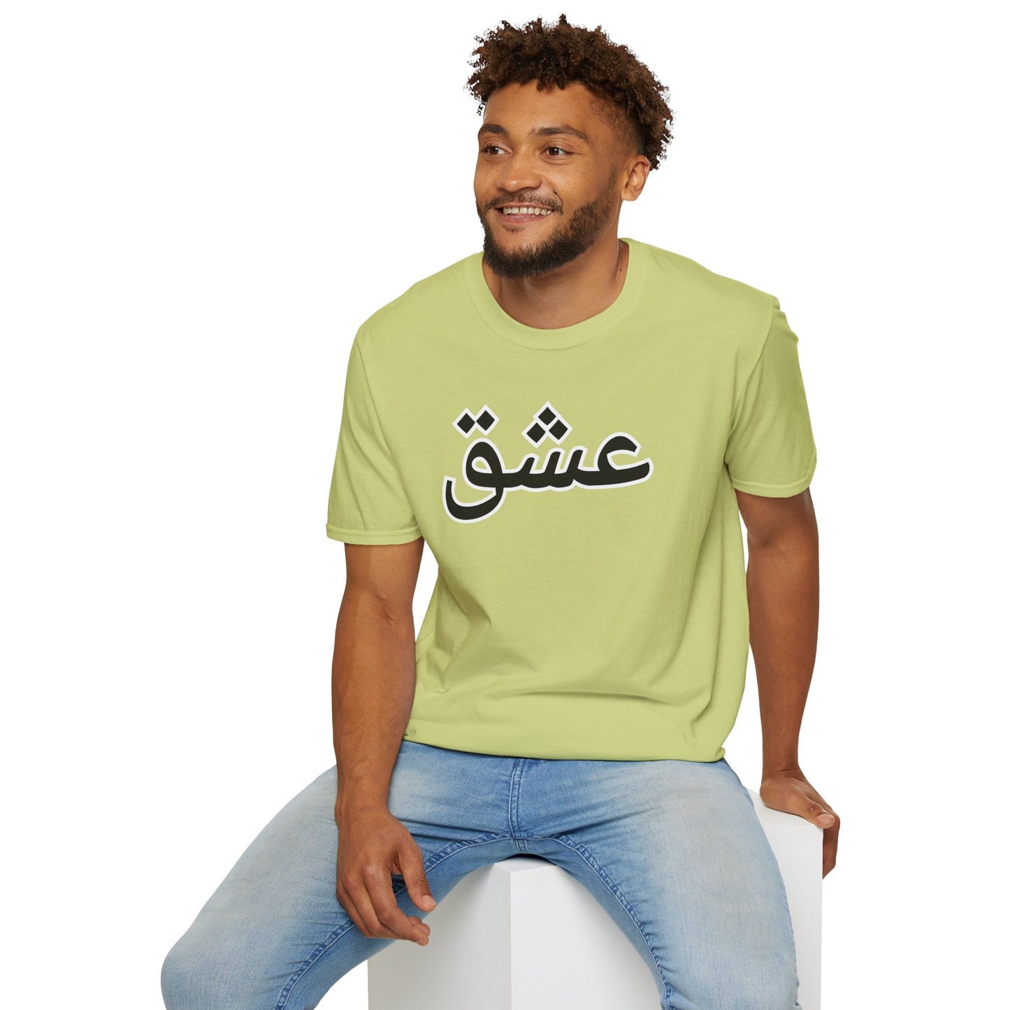 Unisex Softstyle T-Shirt with 'عشق' Design