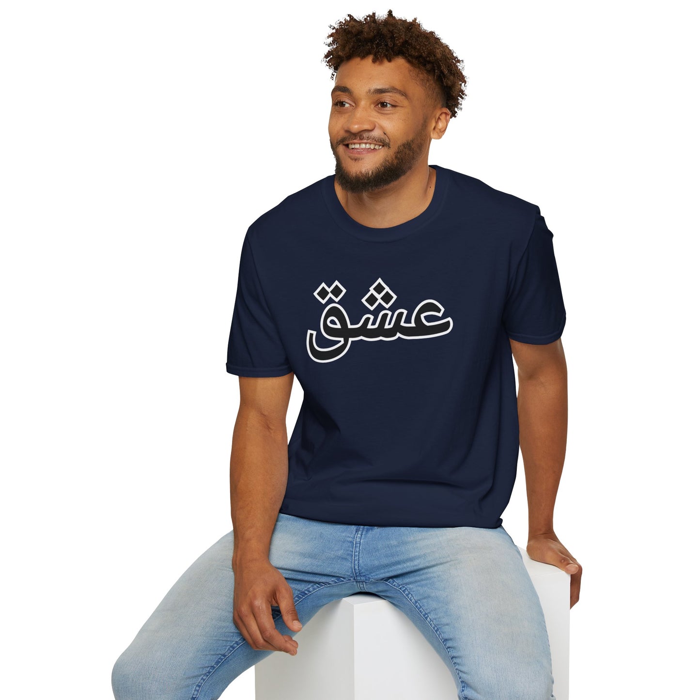 Unisex Softstyle T-Shirt with 'عشق' Design