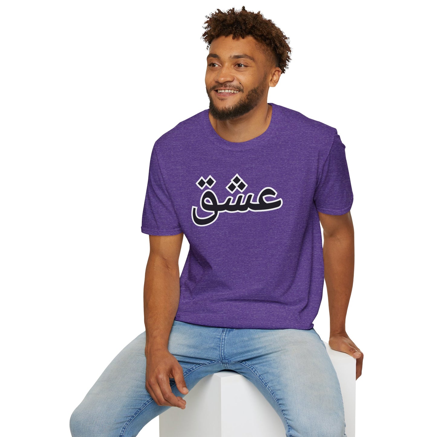 Unisex Softstyle T-Shirt with 'عشق' Design