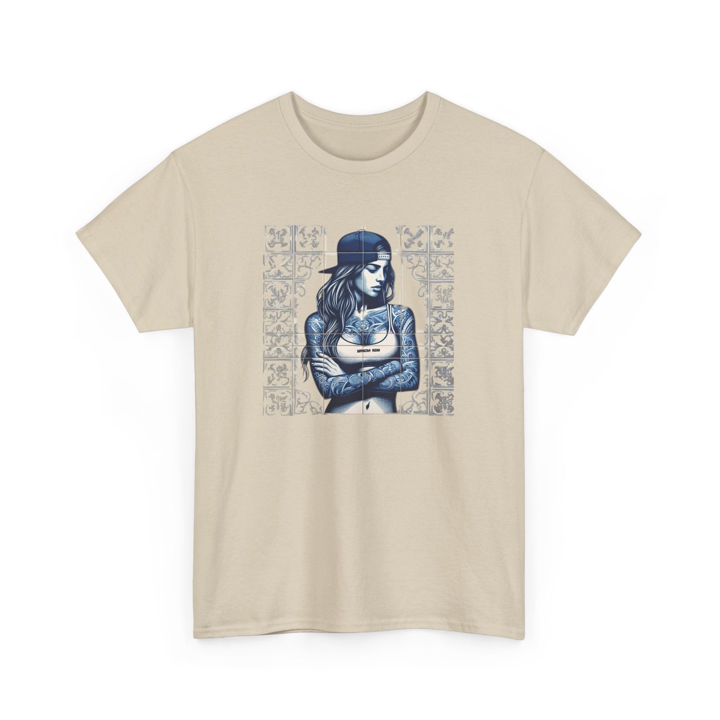 Maria Portuguese Tile Unisex Cotton Tee Printify