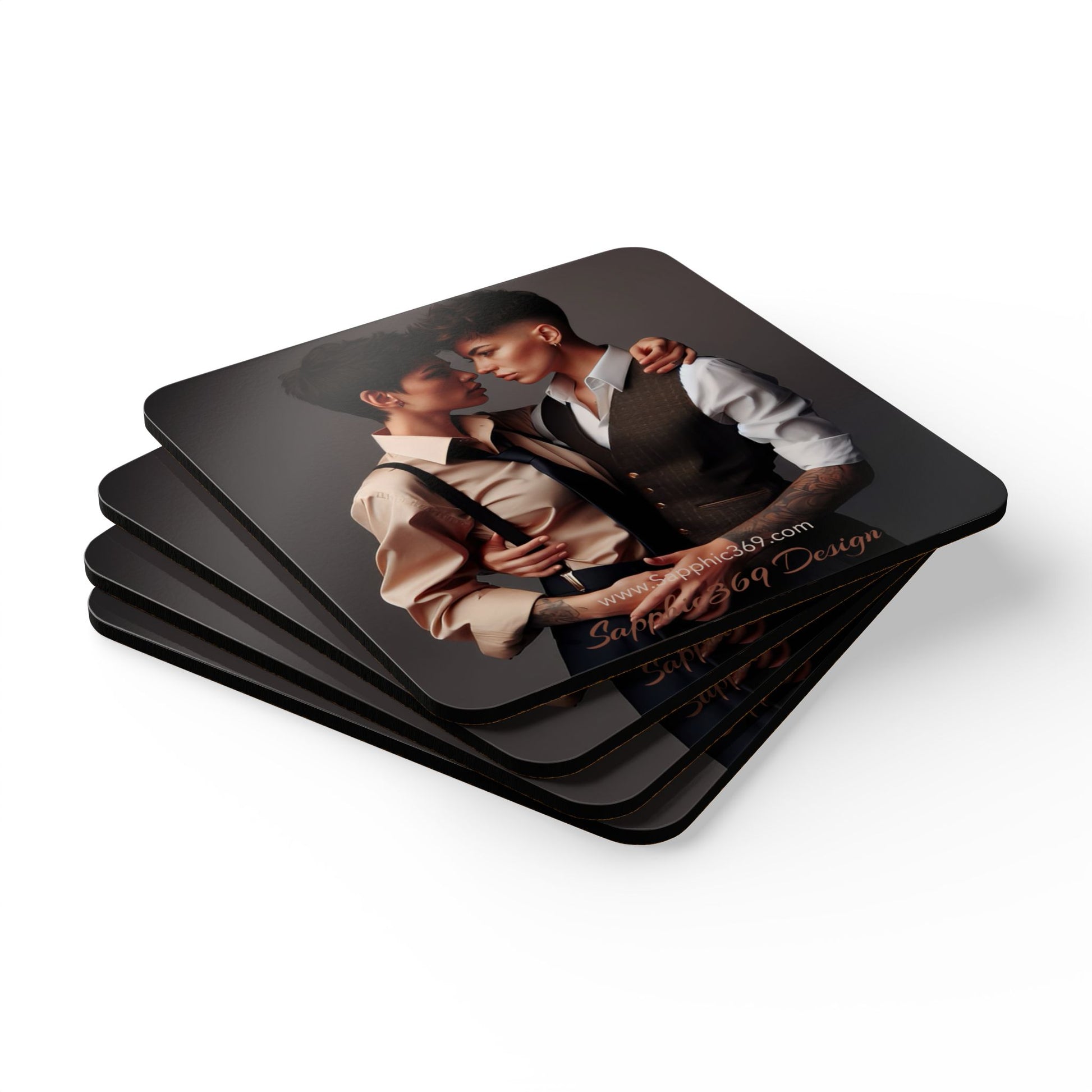 Corkwood Coaster Set Butch Butch Dynamic 3 Printify