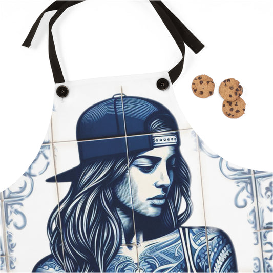 Maria Portuguese Tile Apron Printify