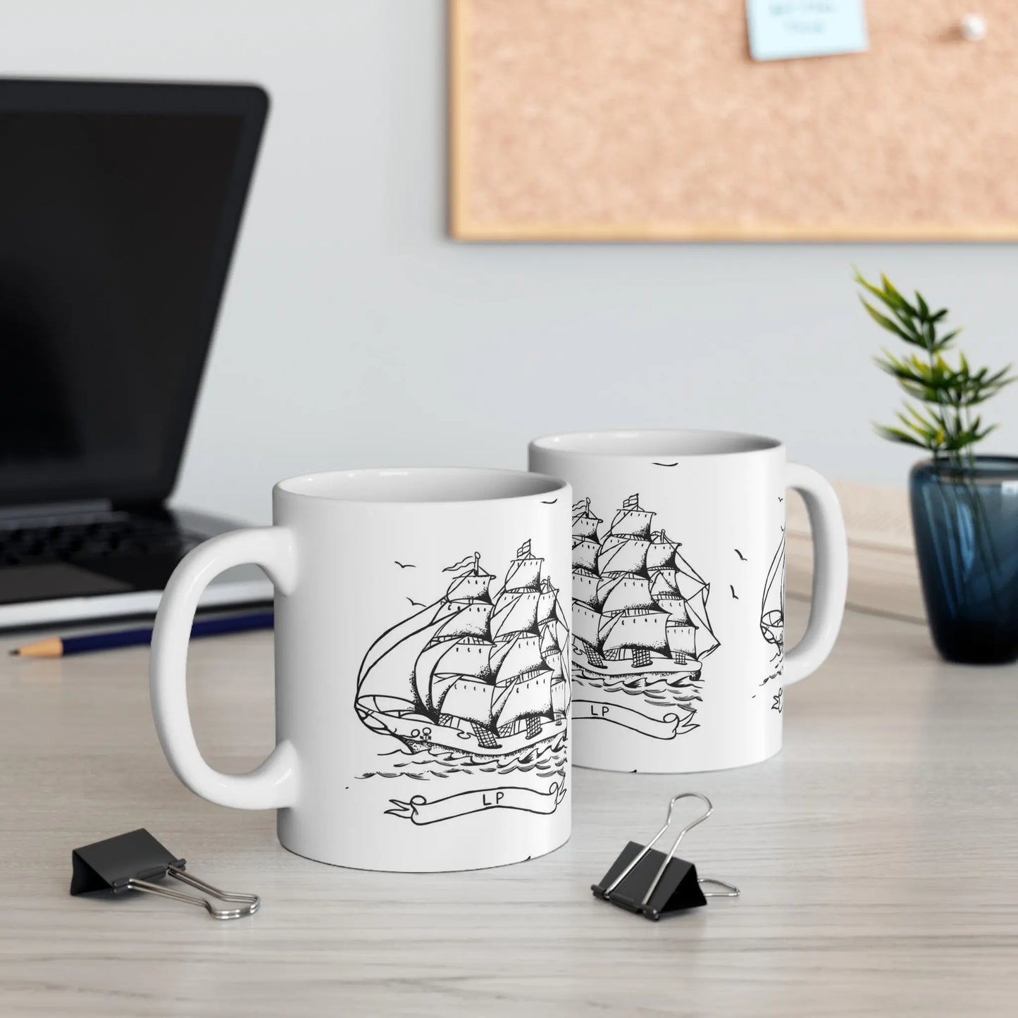 LP Chest Tattoo Ceramic Mug, (11oz, 15oz) Printify