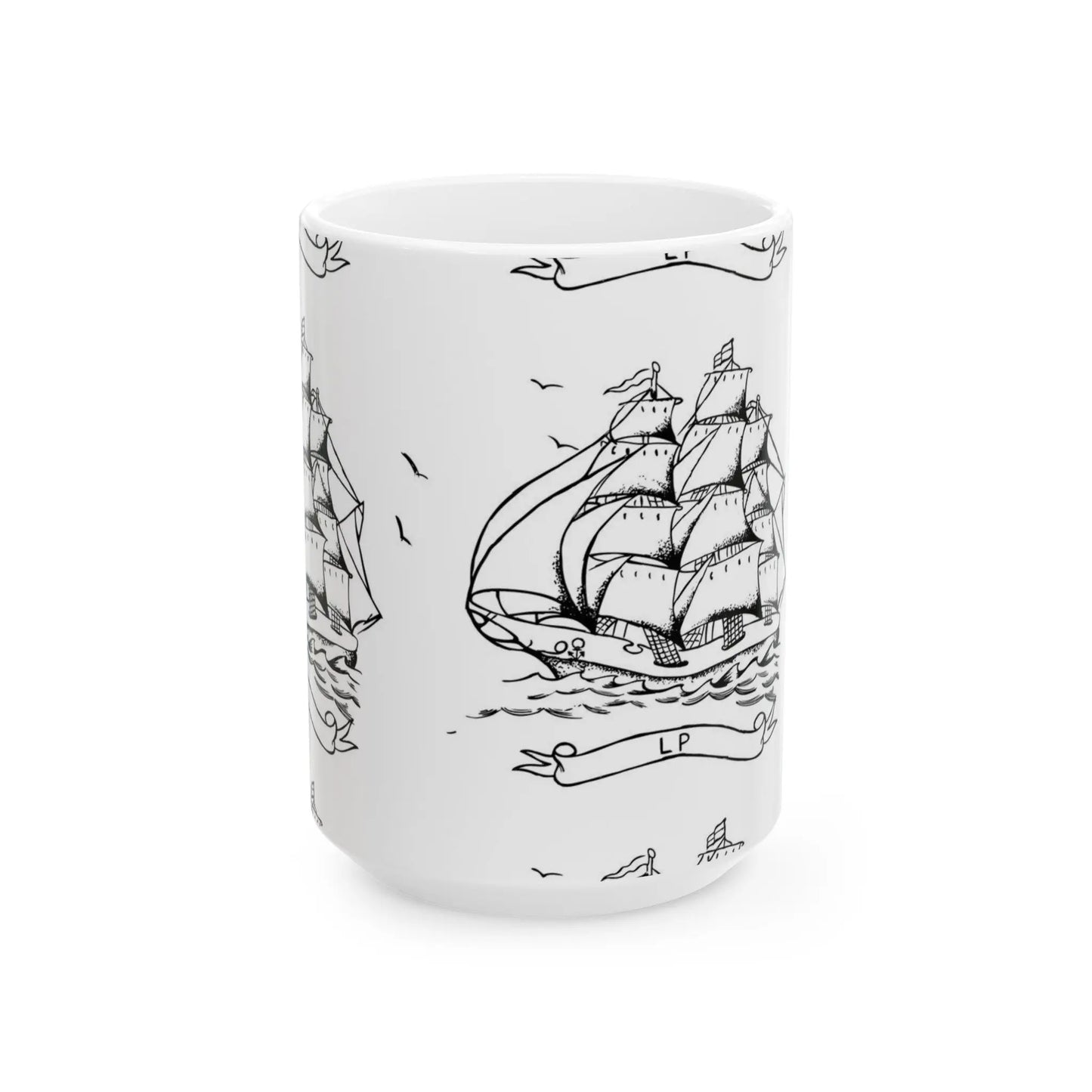 LP Chest Tattoo Ceramic Mug, (11oz, 15oz) Printify