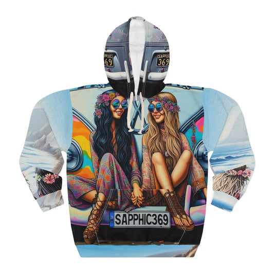 Cali Sapphic All Over Print Hoodie Printify