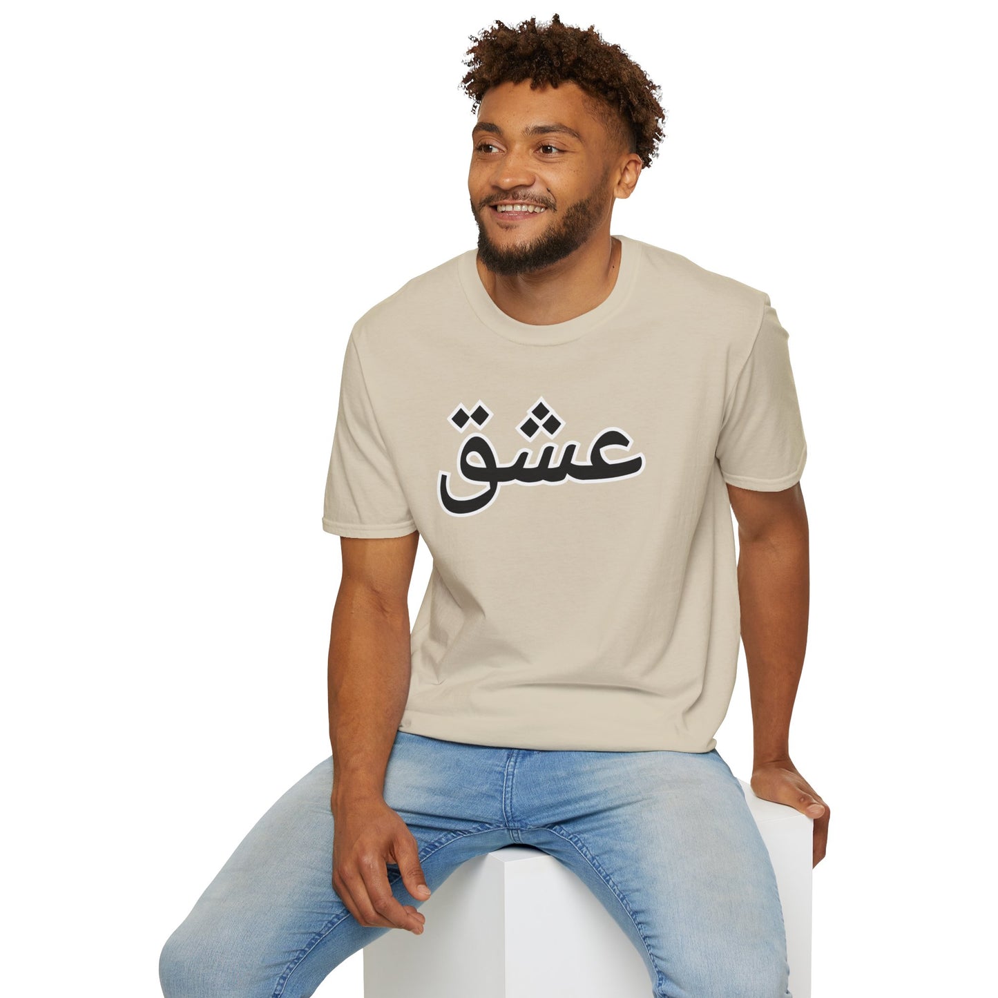 Unisex Softstyle T-Shirt with 'عشق' Design