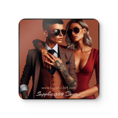 Corkwood Coaster Set Butch Femme Dynamic 5 Printify