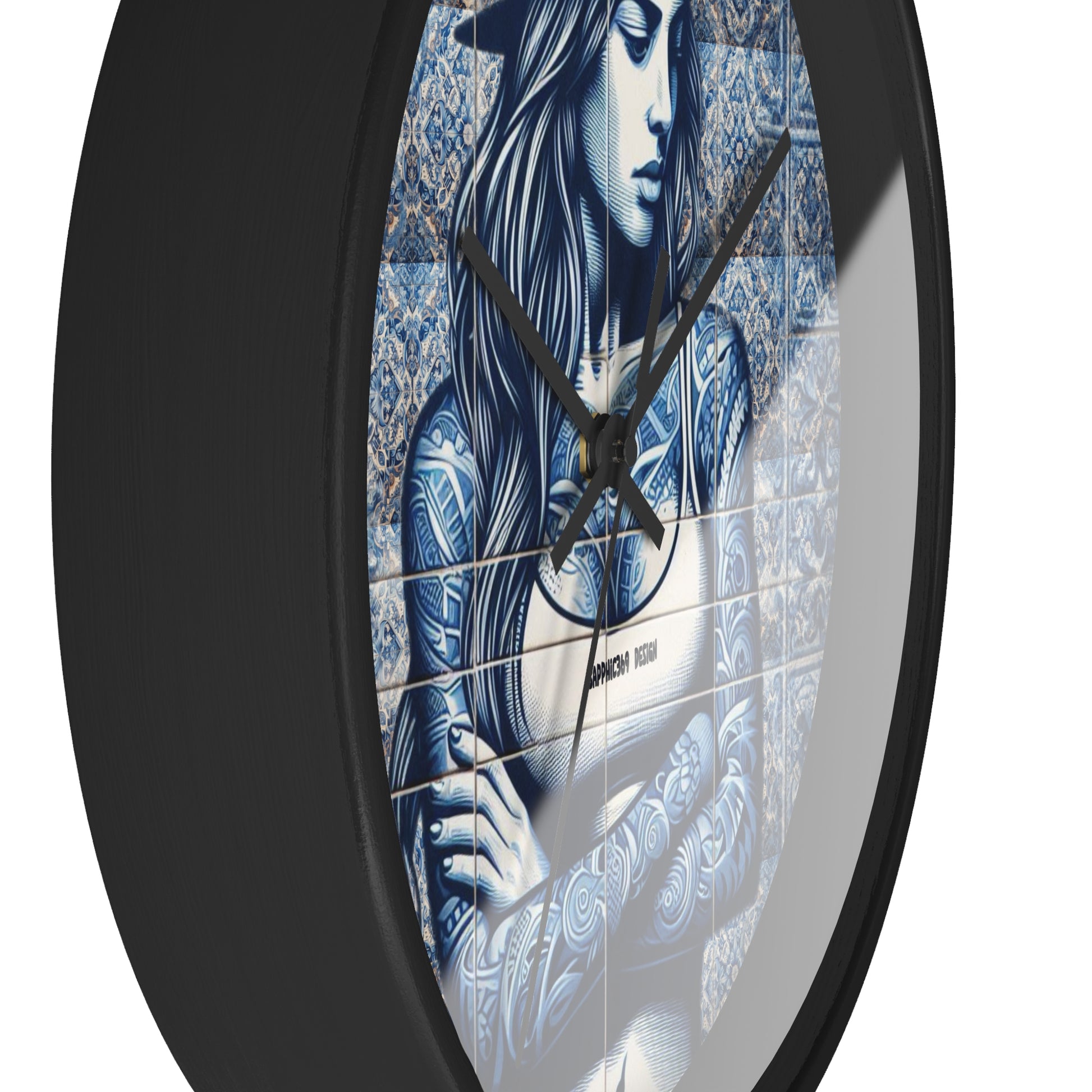 Portuguese Street Til Wall Clock- Maria collection Printify