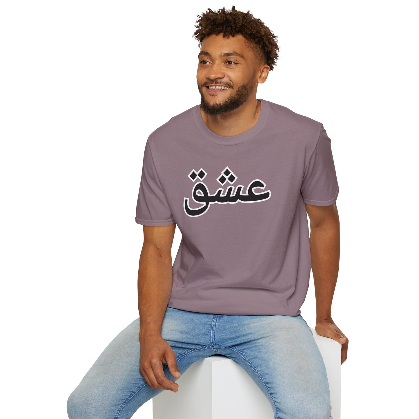 Unisex Softstyle T-Shirt with 'عشق' Design