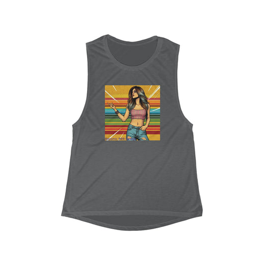 Girl Power Women's Flowy Scoop Muscle Tank Printify