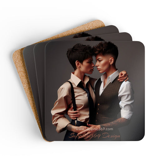 Corkwood Coaster Set Butch Butch Dynamic 3 Printify