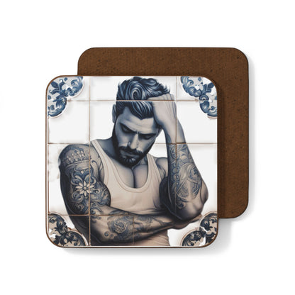 Portuguese Tile Hardboard Back Coaster Paulo Printify