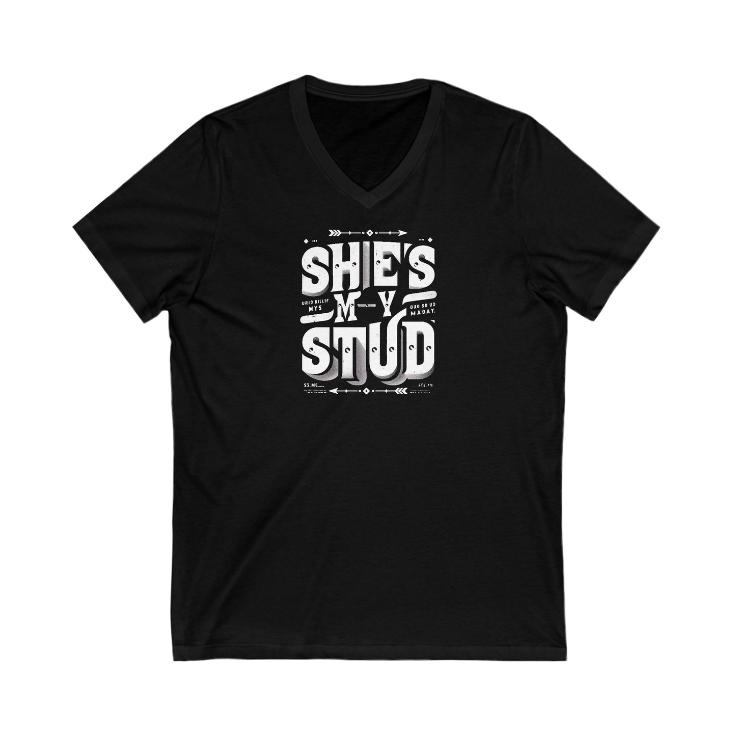 Short Sleeve V-Neck Tee She's my Stud LGBTQ T Shirt Printify