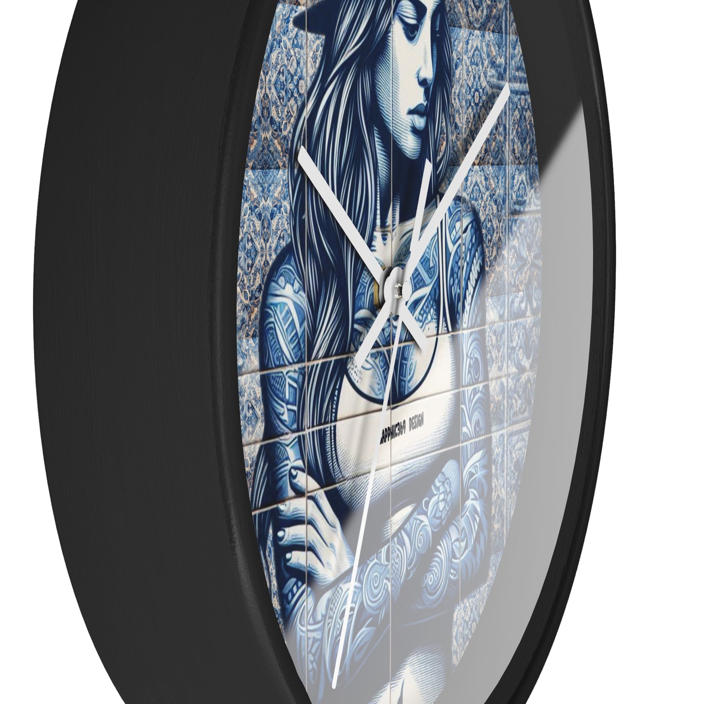Portuguese Street Til Wall Clock- Maria collection Printify