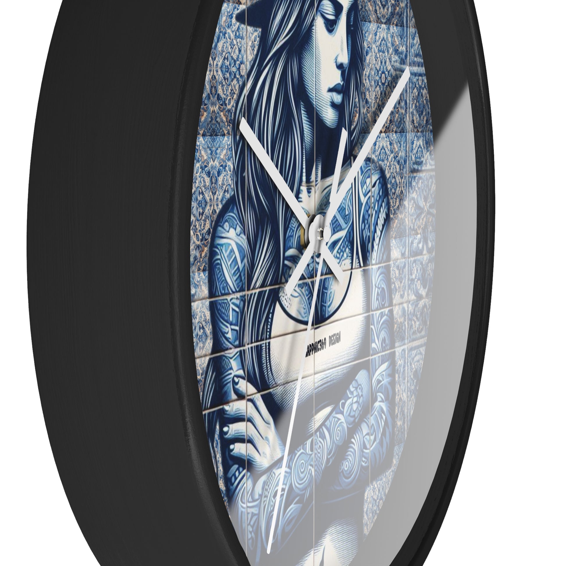 Portuguese Street Til Wall Clock- Maria collection Printify